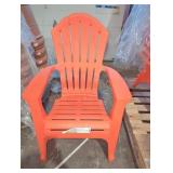 1 orange Adirondack chair