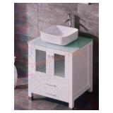 Wonline 24"W x 21.7"D x 60"H Single Sink Vanity