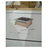 34" outdoor fire pit brown grain finish