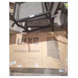 Uixe Privacy Screen, Black 47.2" x 15.7" x 76"
