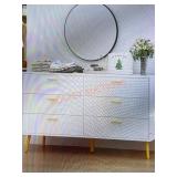 FUFU&GAGA 6-Drawers White Wood Chest of Drawer