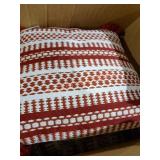 20" Woven Square Pillow Color Chili Quantity 8