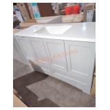 Light Gray Vanity w/ White Top