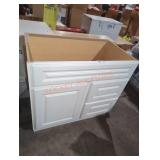 White Base Cabinet, 36" x 20.5" x 33.5"