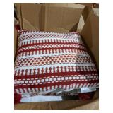 20" Woven Square Pillow Color Chili Quantity 8