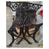 Cast Iron Legs to a Bench, Missing Wooden Seat