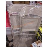 2 Folding Metal Chairs