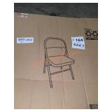 2 Pack Red Folding Metal Chairs