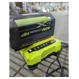 Ryobi 40v 6 ah battery and charger