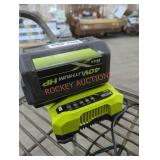 Ryobi 40v 6 ah battery and charger