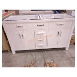 60" Double Sink Bath Vanity, No Top