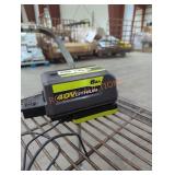Ryobi 40v 6 ah battery and charger