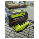 Ryobi 40v 6 ah battery and charger