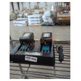 Makita 18v charger and 2 4 ah batteries