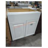 30" x 24.5" x 35" white cabinet base