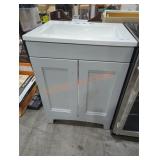 Gray bathroom vanity