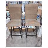 (2) Patio Sling Bar Stools, Brown