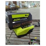 Ryobi 40v 6 ah battery and charger