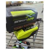Ryobi 40v 6 ah battery and charger