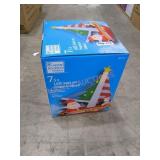 7.5 Ft LED Santa and Penguin in Sailboat