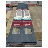 1 brown box of 2 47" x 48" gray faux blinds