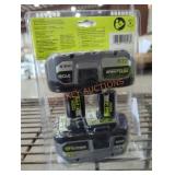 2 Ryobi 18v 4 ah batteries