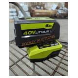 Ryobi 40v 6 ah battery and charger