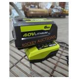 Ryobi 40v 6 ah battery and charger