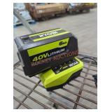 Ryobi 40v 6 ah battery and charger