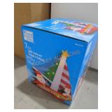 7.5 Ft LED Santa and Penguin in Sailboat