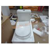 White Toilet with Dual Flush