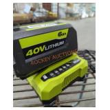 Ryobi 40v 6 ah battery and charger