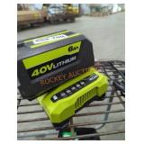 Ryobi 40v 6 ah battery and charger