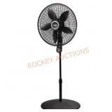 20 in. 4 Speeds Pedestal Fan in Black with 90 Degr
