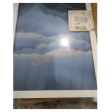 2 white American flat picture frames