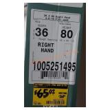 Jeld Wen Right Hand Door 36"Wx80"H