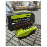 Ryobi 40v 6 ah battery and charger