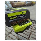 Ryobi 40v 6 ah battery and charger