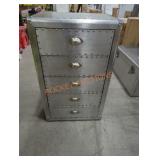 Silver Studded 5-Drawer Dresser