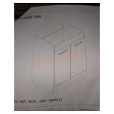 Ebony Colored Bath Vanity No Top, unknown size