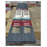 1 brown box of 2 47" x 48" gray faux blinds