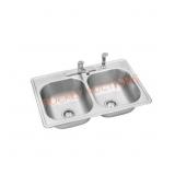 Glacier Bay Stainless Steel 33 in. Double Bowl Dro