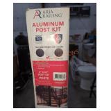Aria Railing Aluminum Post Kit, White