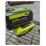 Ryobi 40v 6 ah battery and charger