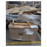 Skid Lot Of Various Items, Pantry Cabinet, & Doors