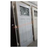 Portage Craftsman White Steel Entry Door