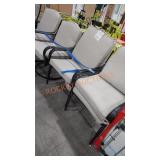 4 Outdoor Metal Chairs W/Spare Cushions