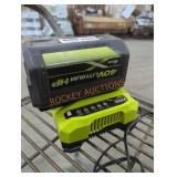 Ryobi 40v 6 ah battery and charger