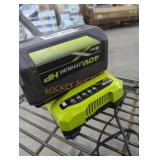Ryobi 40v 6 ah battery and charger