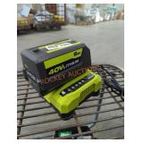 Ryobi 40v 6 ah battery and charger